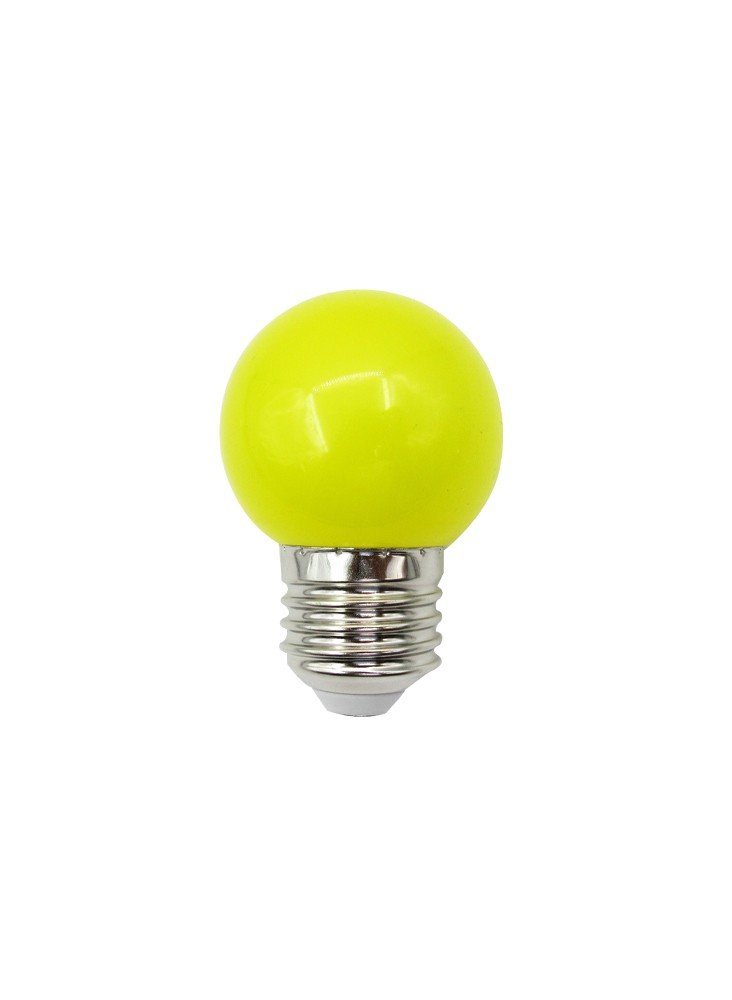 Bombillo Leds 1 W 120v Bola E27 Amarillo Enerluz LB 2067/ Nippon/lexmana/enerluz Lb2067 Blcg-1w Ue10 – Uem100 Sin Garantia