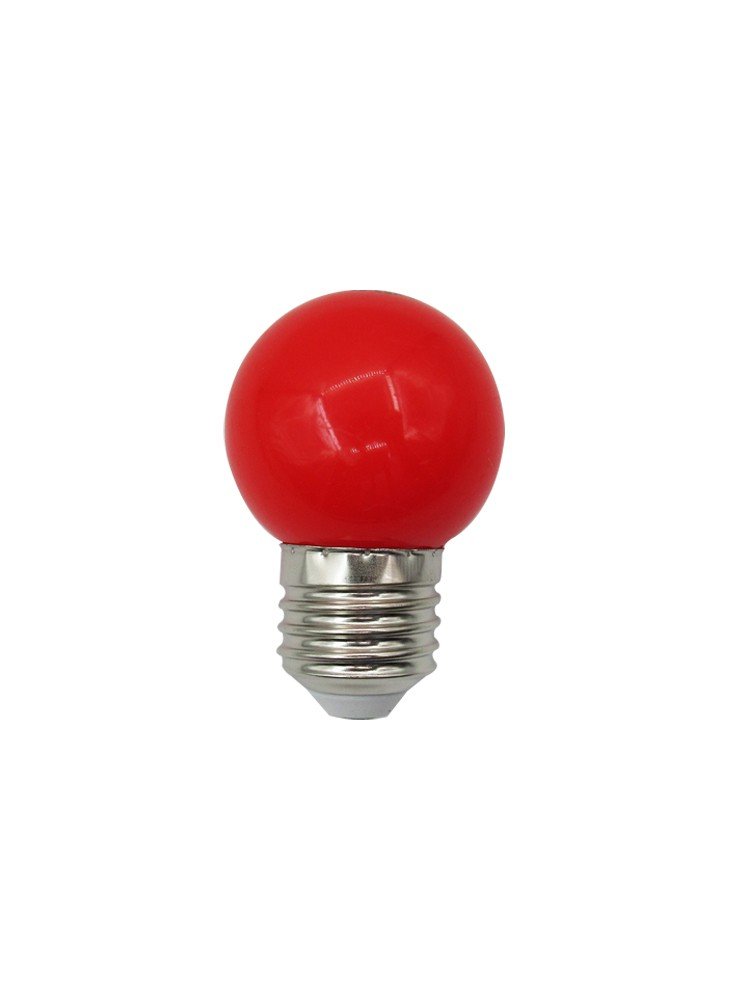 Bombillo Leds 1 W 120v Bola E27 Rojo Enerluz Lb2067/ Nippon/lexmana Blcg-1w Ue100 Sin Garantia