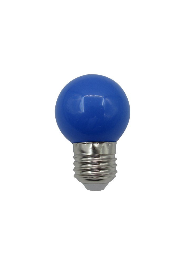 Bombillo Leds 1 W 120v Bola E27 Azul Enerluz Lb2067 / Nippon Blcg-1w Ue100 Sin Garantia
