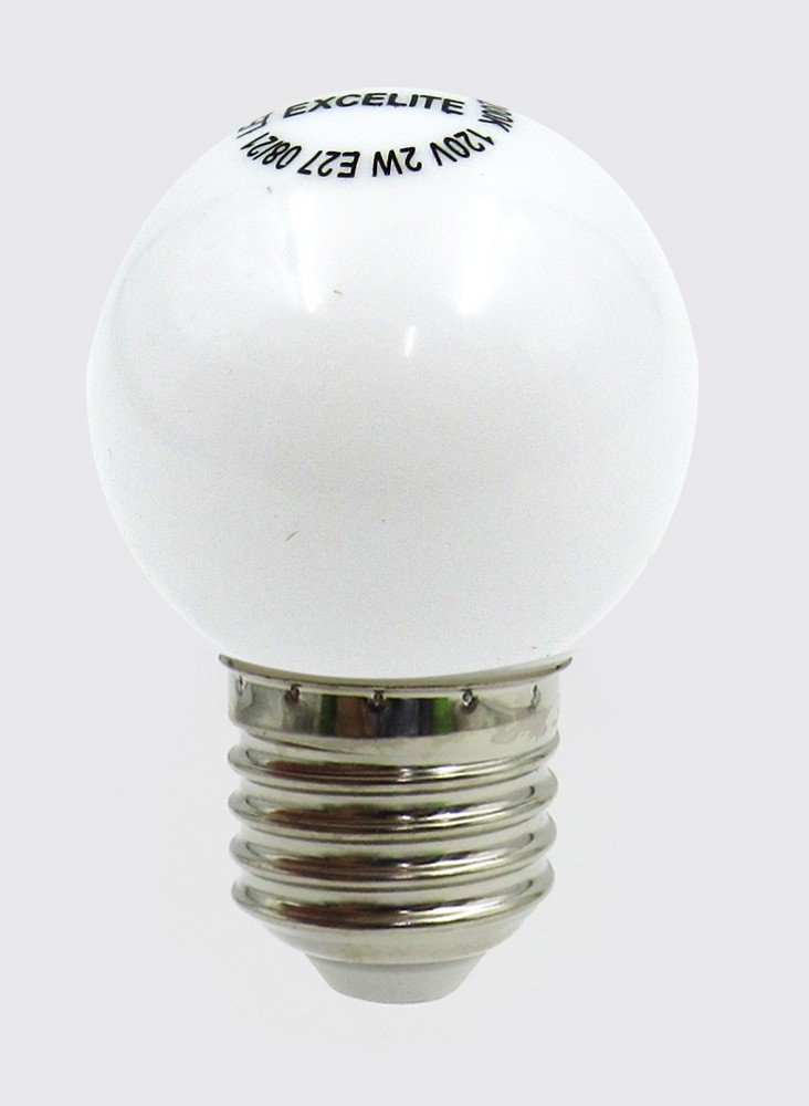 Bombillo Leds 2 W 120v Bola G45 Excelite L/dia LED Ping Pong 2w E-27 6500k Ue10 – Uem200 G1a