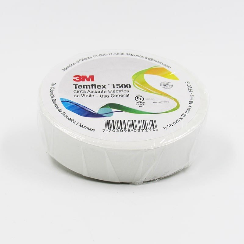 Cinta Aislante 3m Temflex X 18 MTS R1700 Usa Blanco Uu-0094-7266-1 Ue100