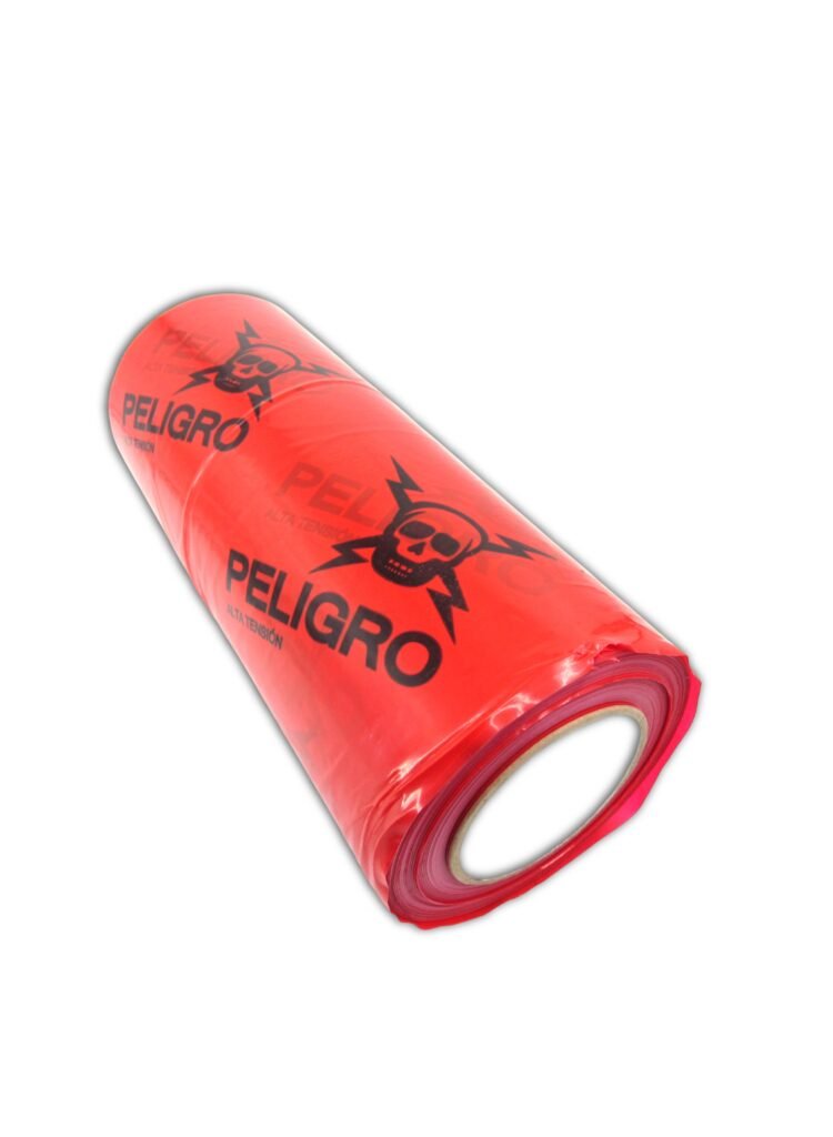Cinta Señalizacion Peligro Roja Rollo X 0.30 X 80mts Cal 2 Ue1