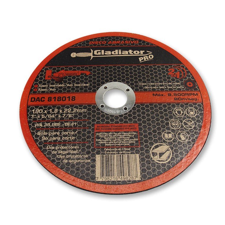 Disco De Corte Metal 7″ Gladiator Pro 818018