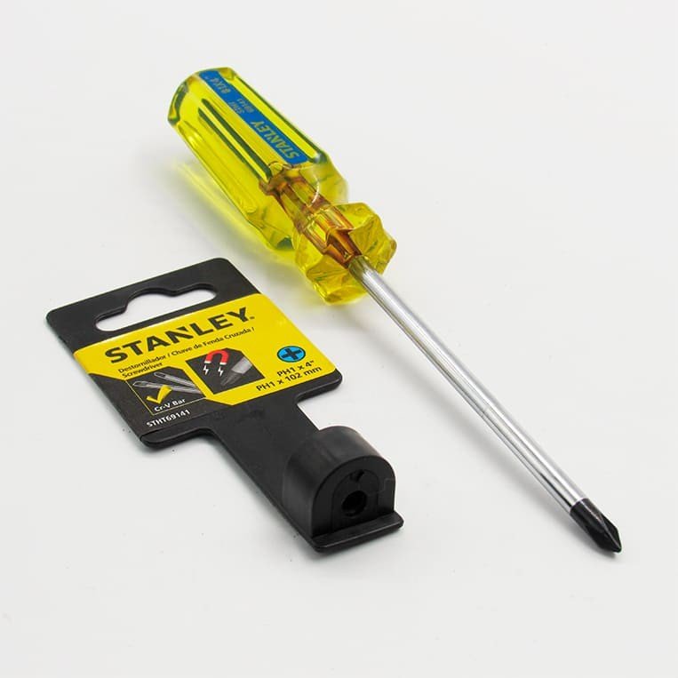 Destornillador Stanley Pro. 3/16″ X 4″ Estr. M/amarillo #1 X4″ 69 141