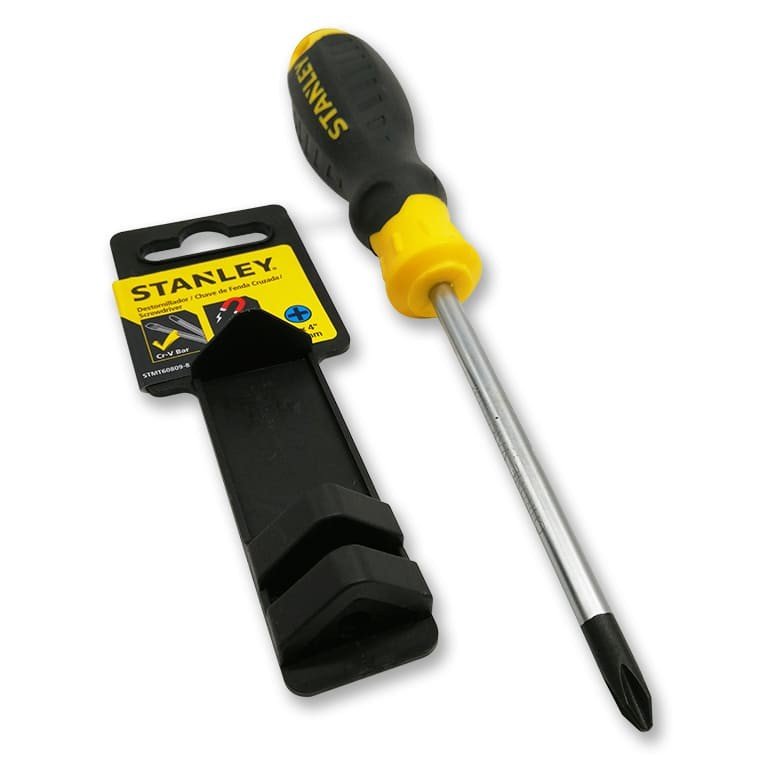 Destornillador Stanley 1/4×4″ Estrella M/caucho Negro Amarillo Stmt60809